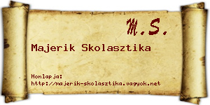 Majerik Skolasztika névjegykártya